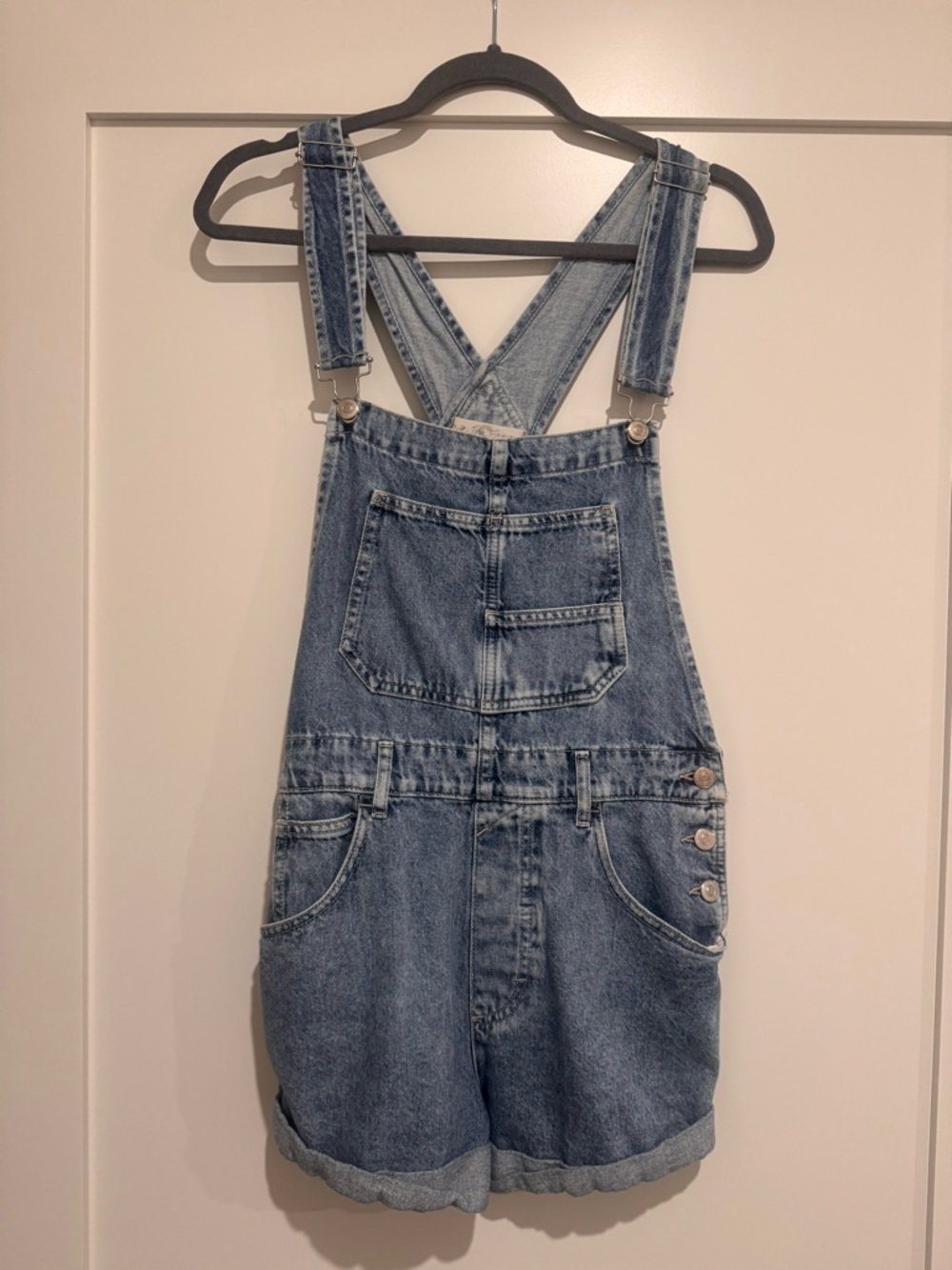 Free People Ziggy Denim Short Overalls Sz S